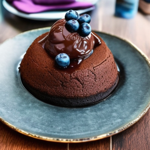 Image de Fondant au chocolat et  camerise