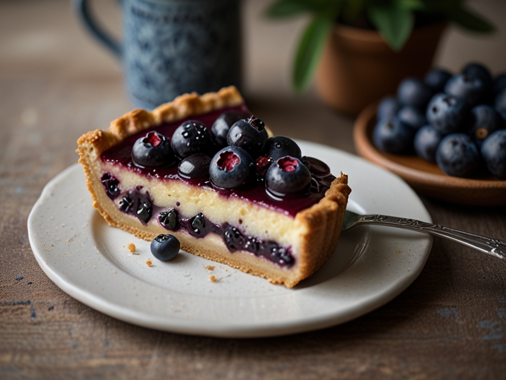 Image de Tarte aux bleuets et thé du  Labrador